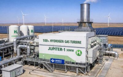 China pone en marcha la primera turbina de hidrógeno puro de 30 MW que ya opera en una red real